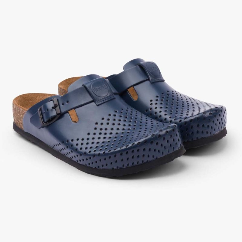 Saboti medicali Leon 4250, de dama, din piele, bleumarin 42