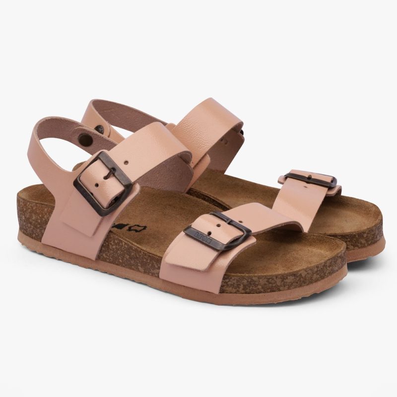 Sandale dama, de vara, din piele, Leon 4303, roz pudrat 35