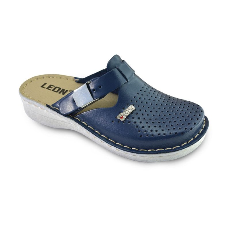Saboti medicali, de dama, din piele, bleumarin, Leon V260 42